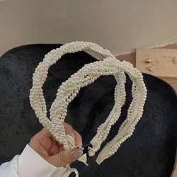 Elegant Pearl Headband for Women Hair Accessories Hairbands Fashion Girls Hair Hoop Band Ornament Bride Wedding Headwear Gifts