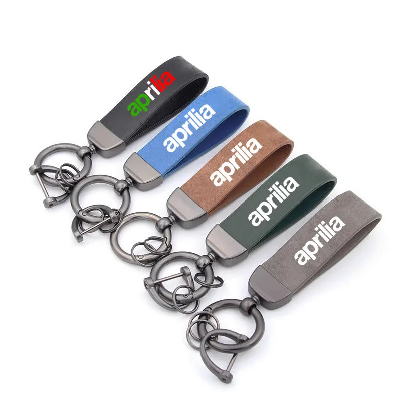 

Fantastic Skin feel leather metal keychain For Aprilia RSV4 RSV1000/R Caponord 1200 Dorsoduro 750 Shiver Motorcycle accessories