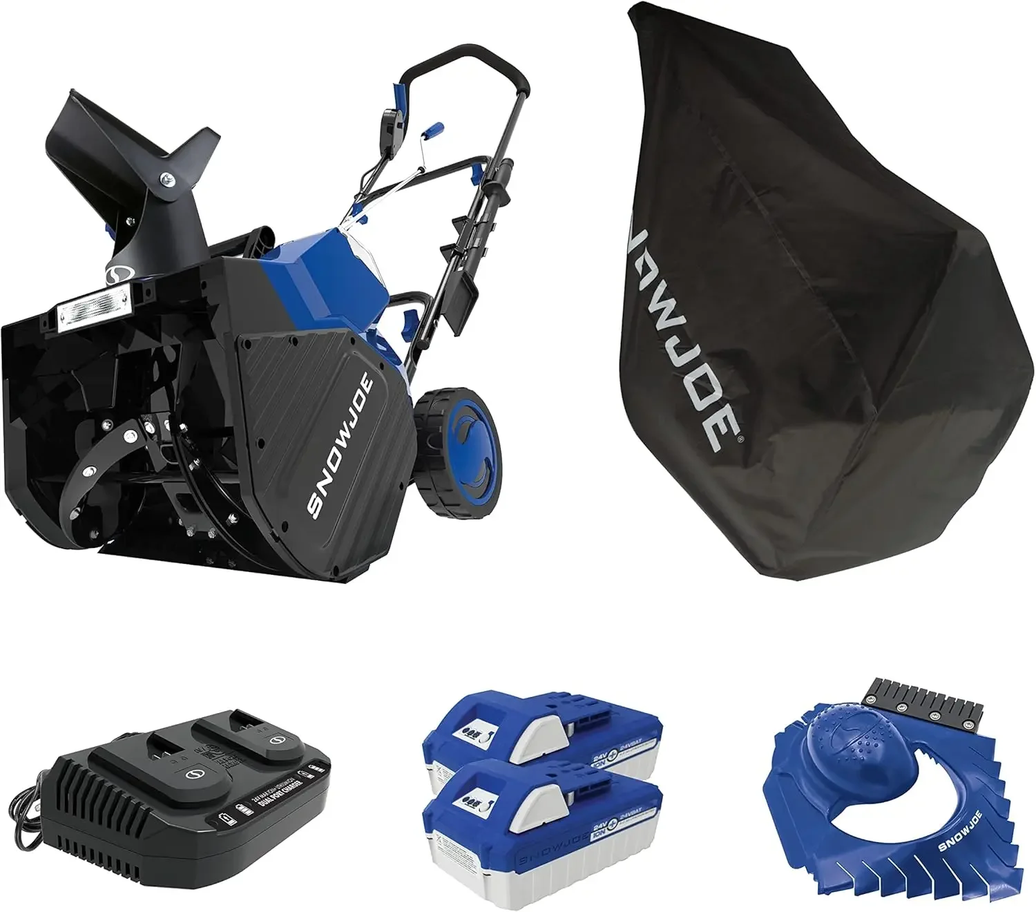 Snow Blower Bundle (w/ 2 x 4.0-Ah Batteries, Dual Port Charger