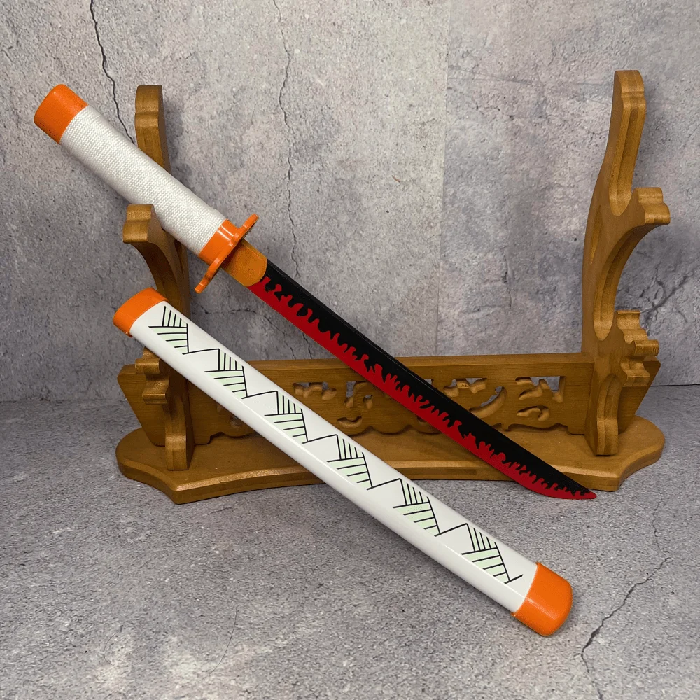 Katana-cuchillo de plástico auténtico de 16 pulgadas y 42cm, tamaño Ninja, Katana japonesa, espada, sable samurái, Anime, Cosplay, juguete para regalo