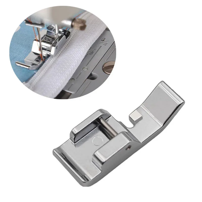 Household Sewing Machine Zipper Presser Foot Cloth Presser Foot Clip-On Zipper Snap On Sewing Accessories 7306-3 (Narrow Right)