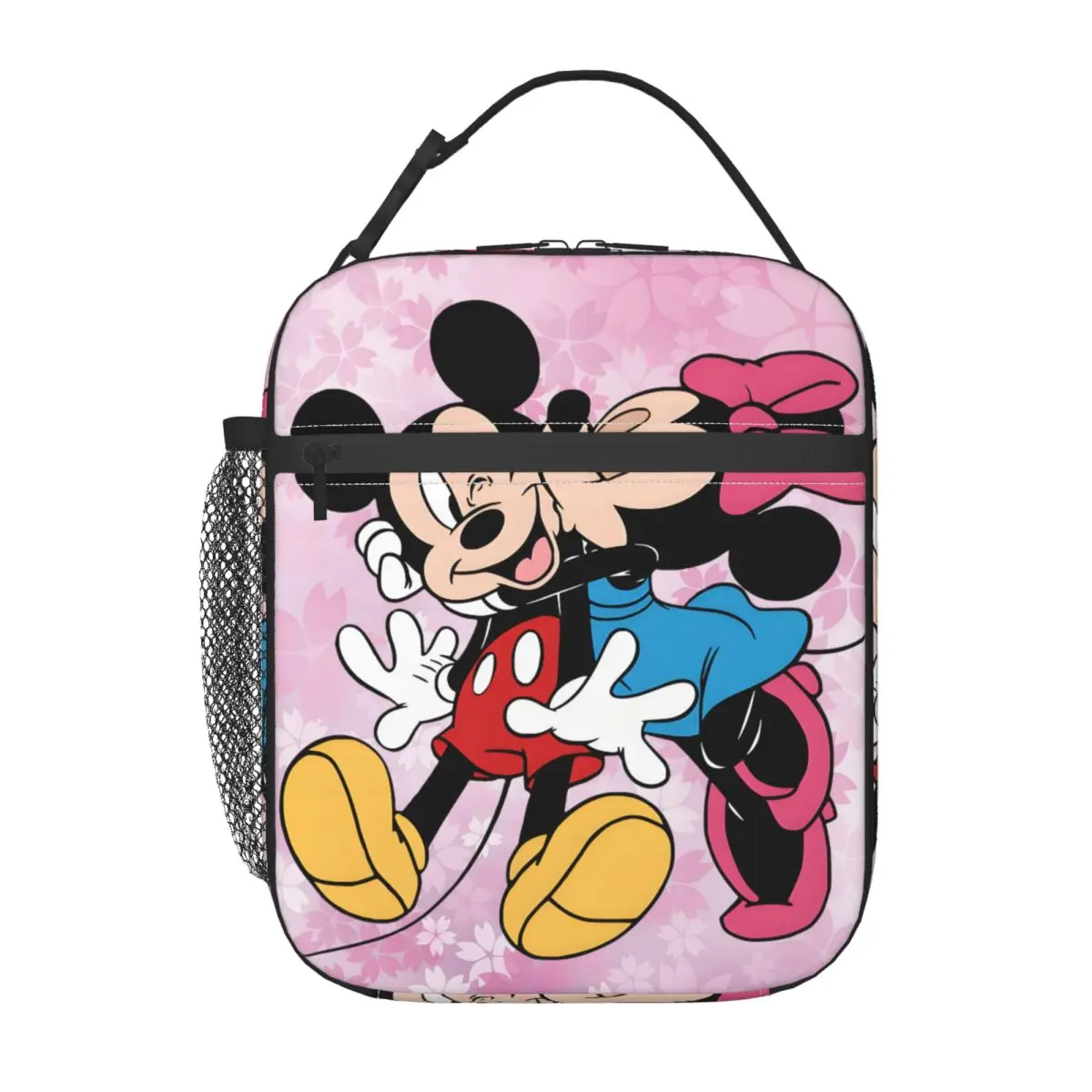 

Custom Mickey Mouse Kiss Resuable Lunch Boxes Classical Cooler Thermal Food Insulated Lunch Bag School Children Student
