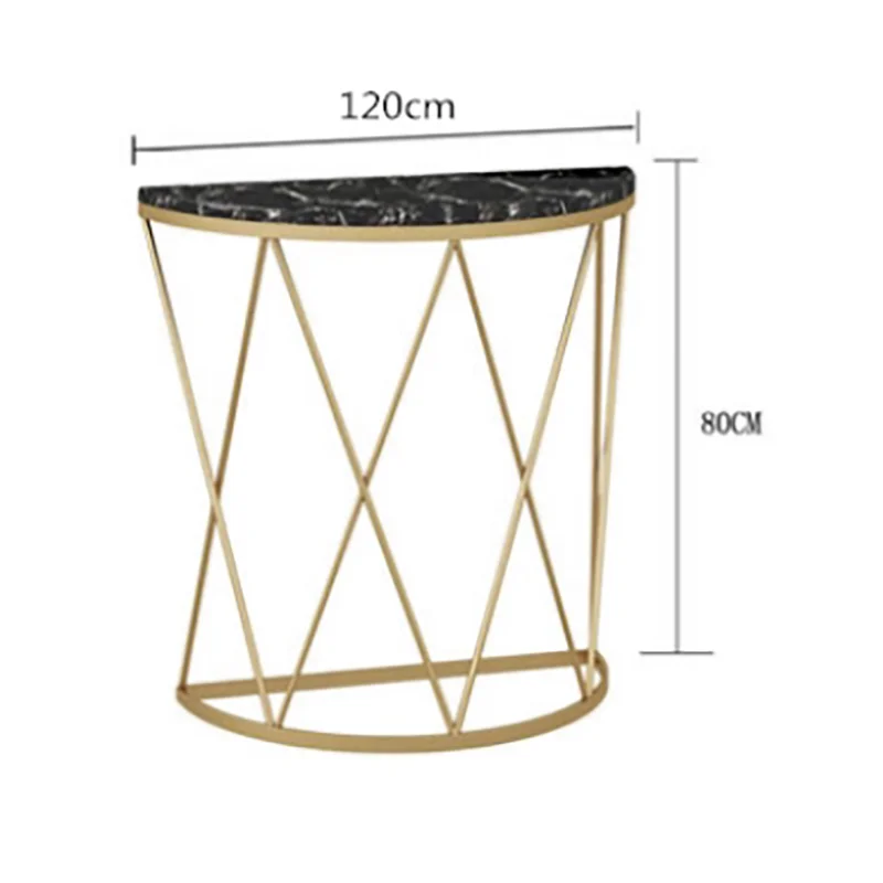 Desain taman meja ruang tamu meja kantor minimalis logam mewah meja bulat konsol Tavolo Soggiorno aula pintu masuk furnitur