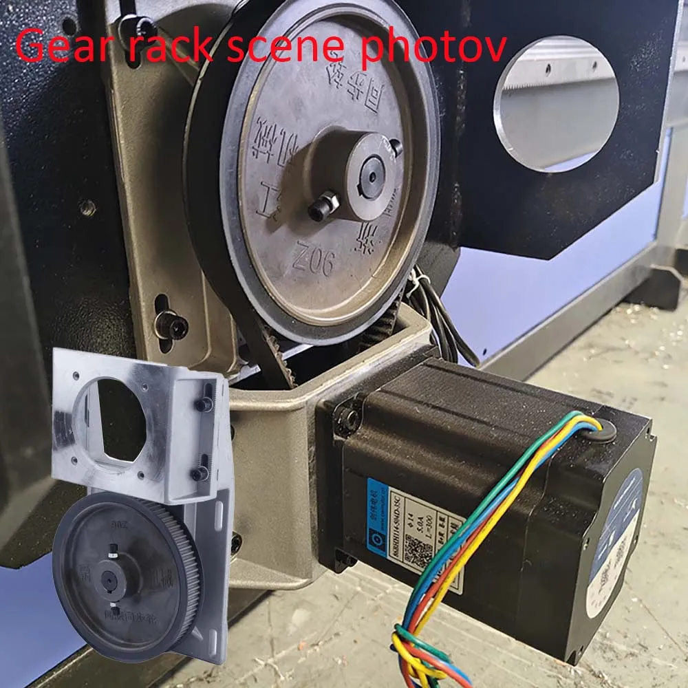 2M Rack Nema34 Motor 1pcs 2mod CNC Gear Box 5:1 Ratio Straight Helical Teeth Gearbox Synchronous Wheel Reducer Box