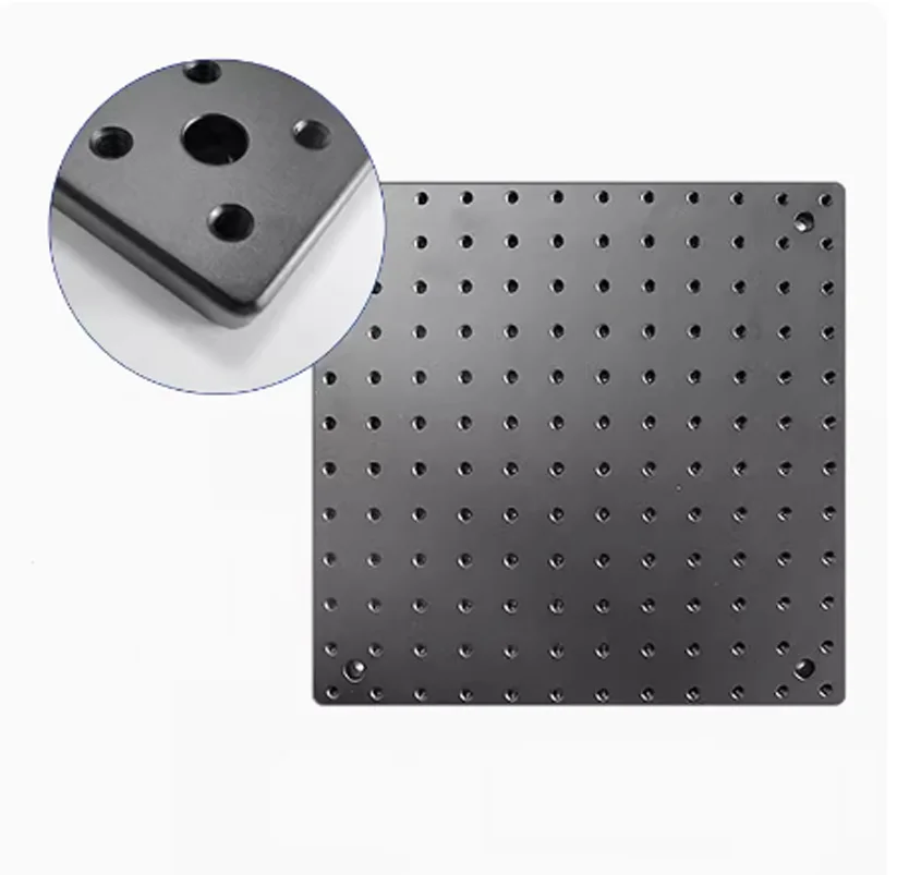 Optical Flat Plate Optical Experimental Breadboard Hard Aluminum Honeycomb Vibration Isolation Working Platform 300x300x13MM