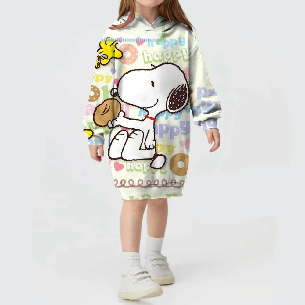 Snoopy hot-selling new sweater hooded skirt girls Disney Snoopy print series fashion cute autumn and winter hoodie