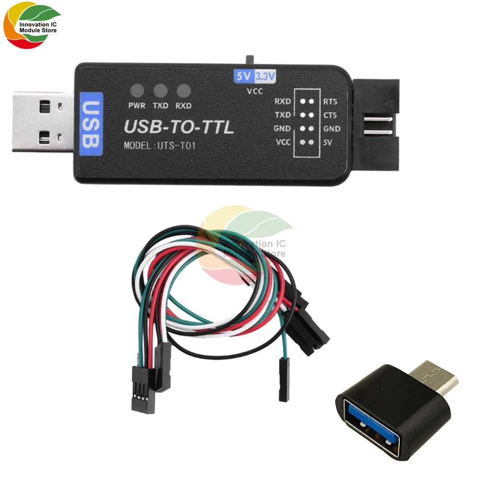 USB to TTL Converter UART Free Driver TypeC Module USB to Multi-channel Serial Port Download CH343G