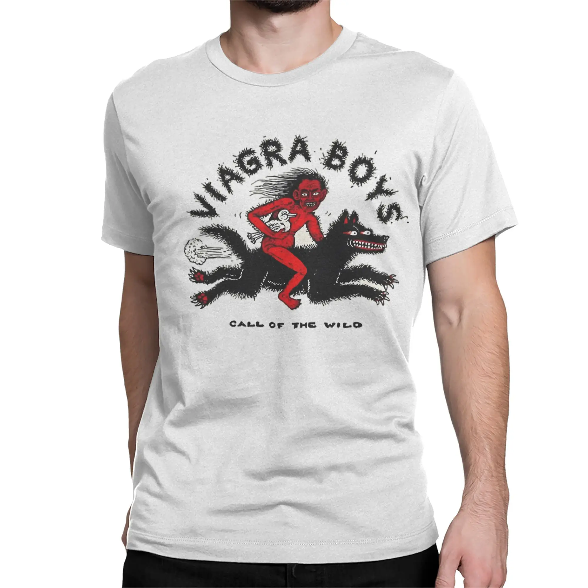 Viagra-camisetas de banda Punk para niños, camisetas divertidas de algodón puro para hombre, camiseta de cuello redondo, ropa de manga corta de talla grande