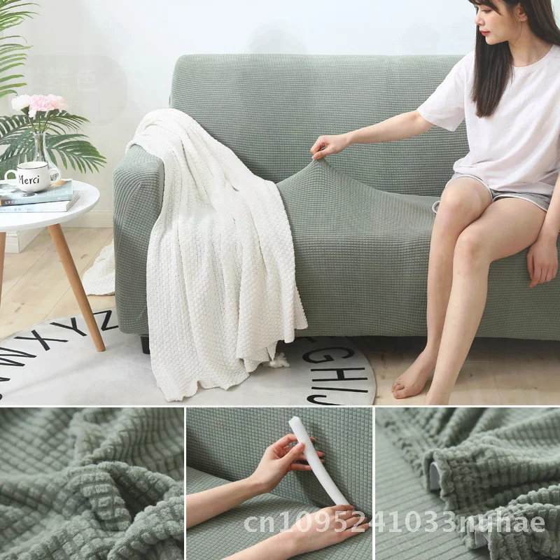 

Эластичный нескользящий чехол для дивана с полным покрытием, современная простая универсальная подушка из полиэстера для дивана на троих, всесезонная защита