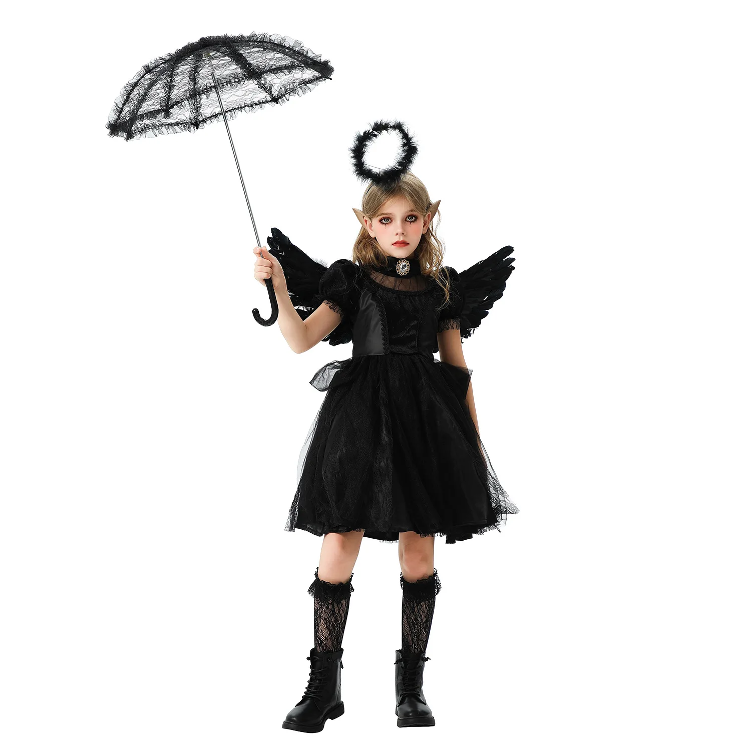 

Halloween Children's Costumes Parent-child Angel Demon Vampire Dress Witch Jazz Dance Costume Children's Clothing