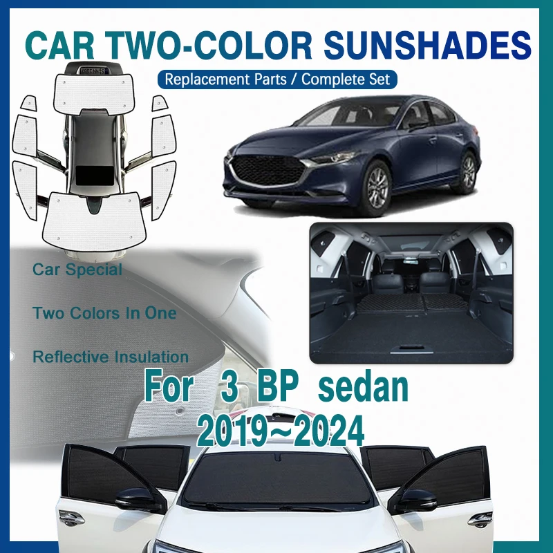 

For Mazda 3 Mazda3 BP Sedan 2019~2024 2023 Car Coverage Sunshade Cover Sun Protection Window Sunshade Cover Pad Auto Accessories