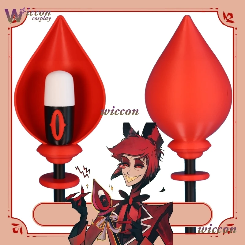 نينو فندق Alastor قصب تأثيري الدعامة أنيمي الزي جودة عالية تصميم مثير تأثيري فندق زي الميكروفونات الدعائم الملحقات #2