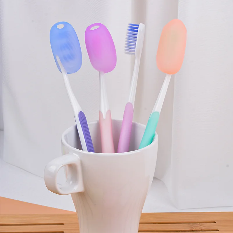 2pcs Silicone Toothbrush Head Cover with Hook Toothbrush Cap Travel Toothbrush Cover Portable Toothbrush Protector