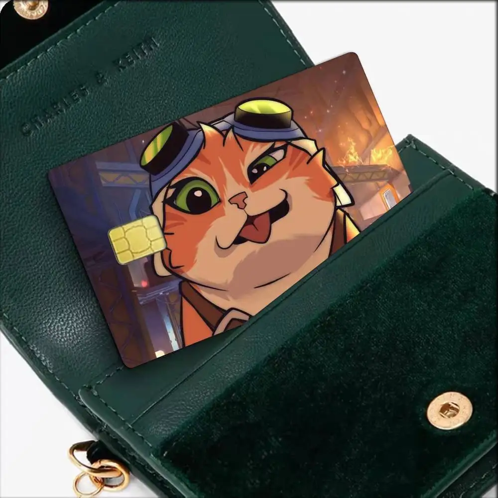 O-Overwatch J-Jetpack cat   Waterproof Film Skin Cover Credit Card Stickers Debit Front Bank Bus Pass