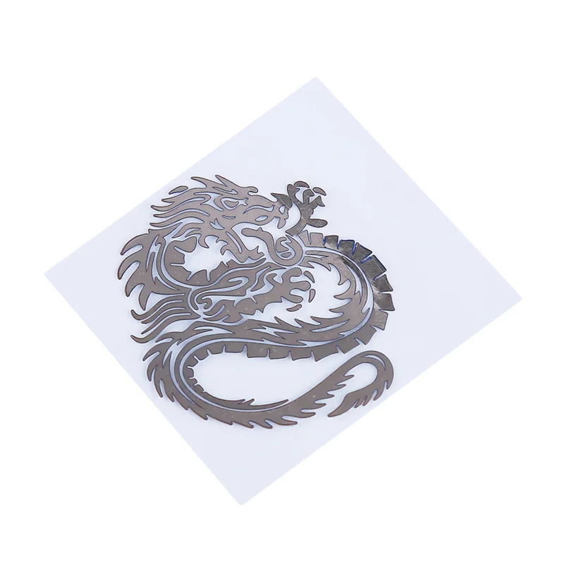 3D Car Trunk Nickel Alloy Badge Emblem Dragon Sticker Accessories Adhesive Car Styling Badge Stickers