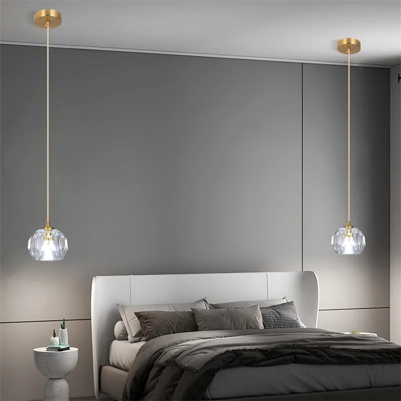 Modern Crystal Sconce Lamp G9 Wall Sconce Aisle Door Front Lights Sleeping Copper Wall Lights Bedside Lamp For Bedroom Fixtures