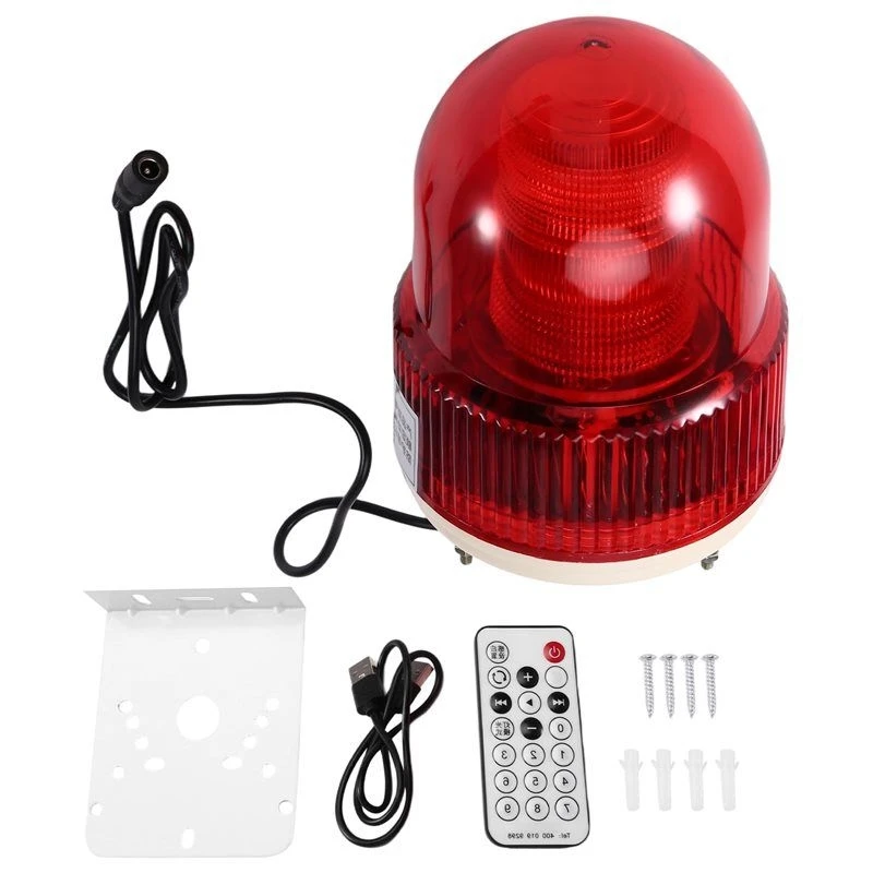 F-F Sound Voice And Light Alarm Switch 24V Microwave Induction Warning Light For Factory Workshop Vehicle Construction Site