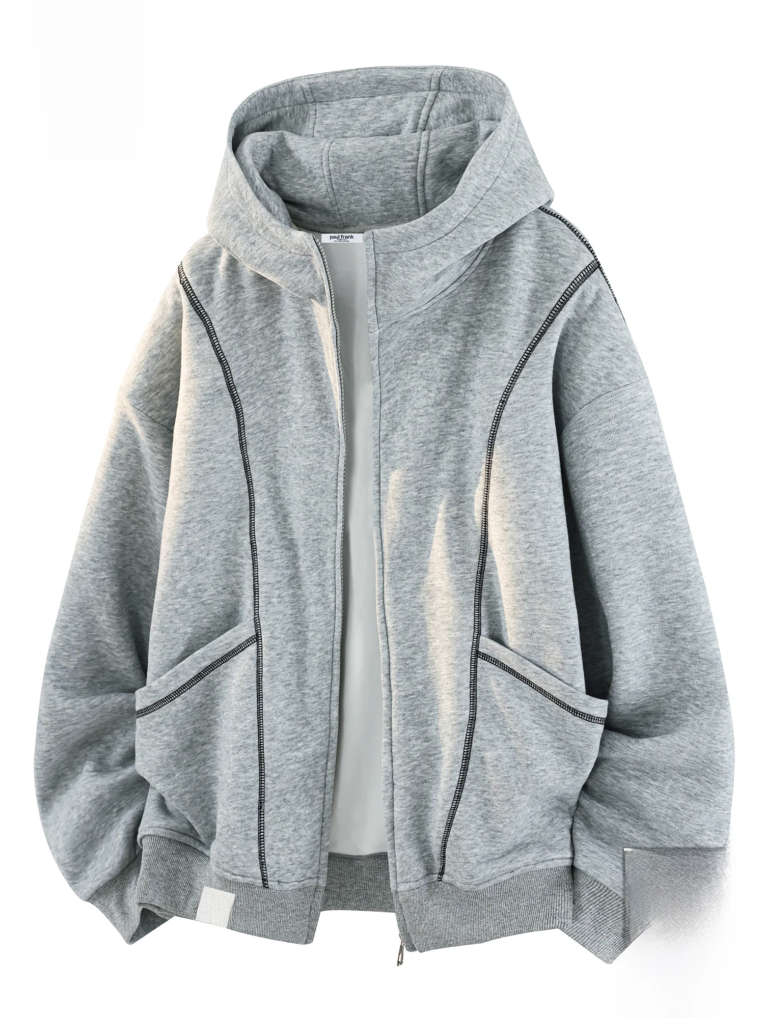 

PaulFrank Loose Fit Hoodie Cardigan Men's Long Sve Casual Outerwear Comfortable Cotton Polyester Blend Winter Coat