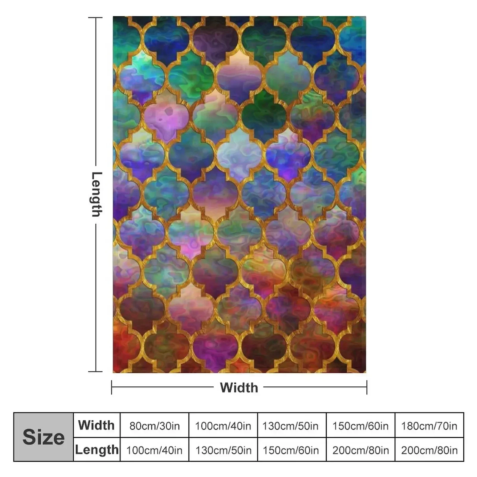 Arabic moroccan mosaic pattern Throw Blanket Weighted Designers manga Picnic Heavy Moving Blankets
