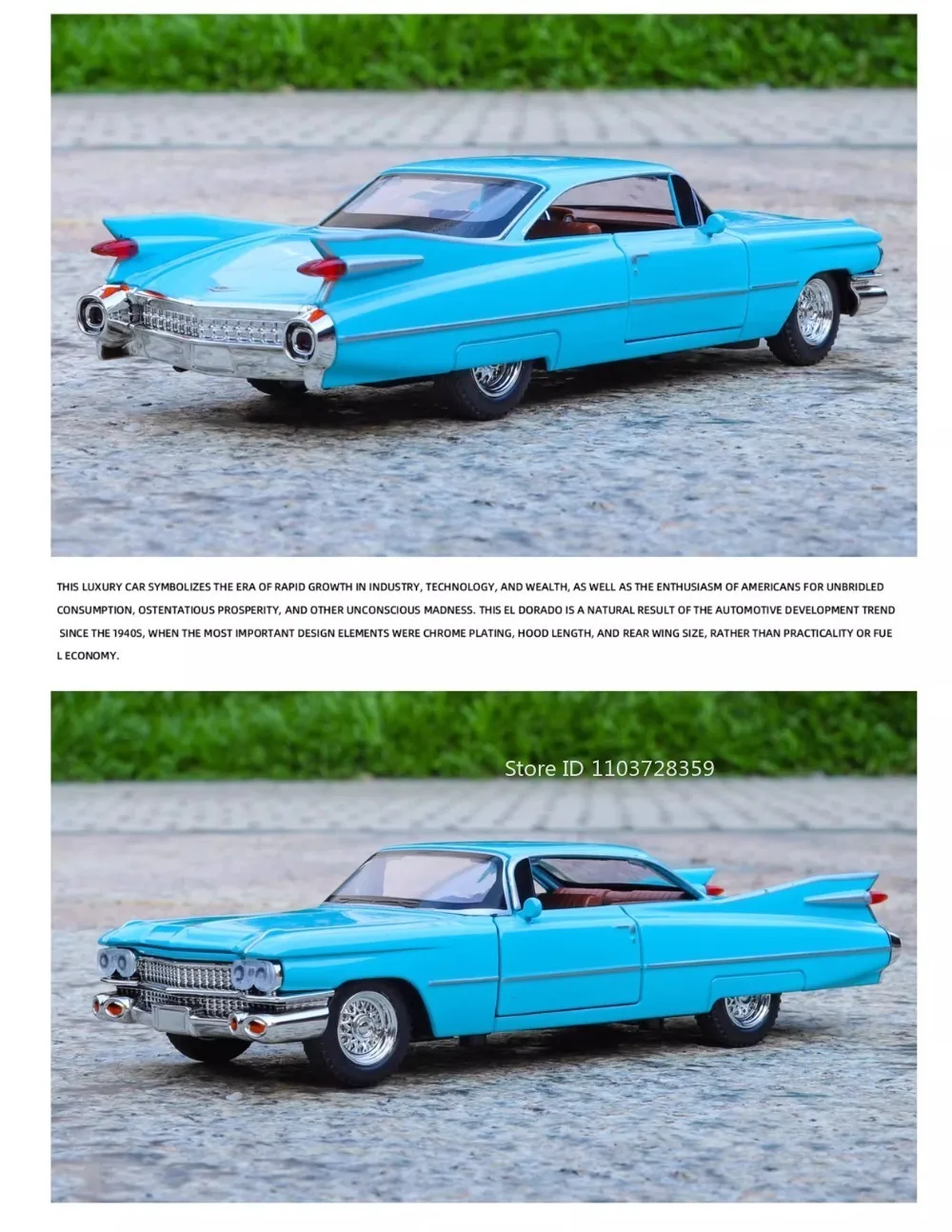1:32 Eldorado Biarritz Ladegerät 1970 Auto-Spielzeugmodelle, Legierung, Druckguss, Fahrzeug, Spielzeug, Ton, Licht, Türen, geöffnet, zurückziehen, für Kindergeschenke – Detail 13