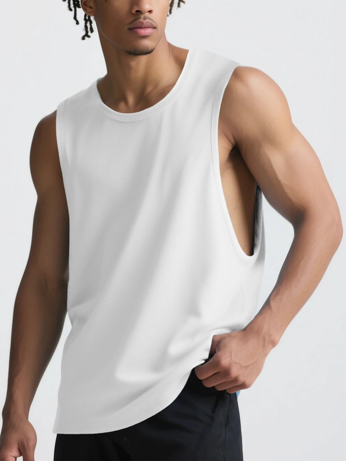 

Men's vest Mesh breathable quick drying Summer sports and leisure T-shirt Lightweight and skin friendly Hot sale Men's wear