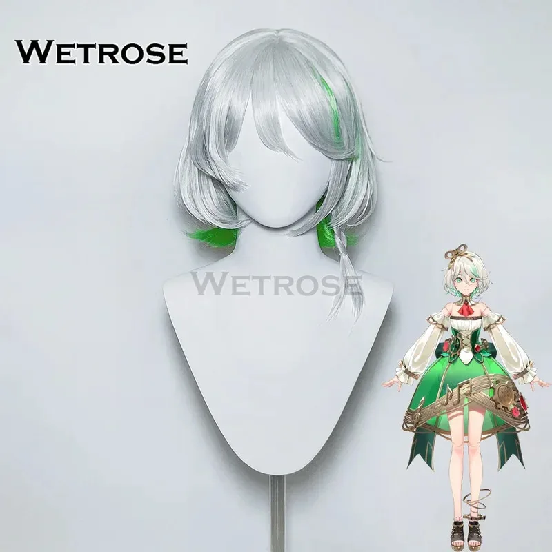 【Wetrose】متوفر في المخزون شعر مستعار Cecilia Immergreen التأثيري Otomos Cece CC CiCi Hololive Justice Holo EN Vtuber Halloween