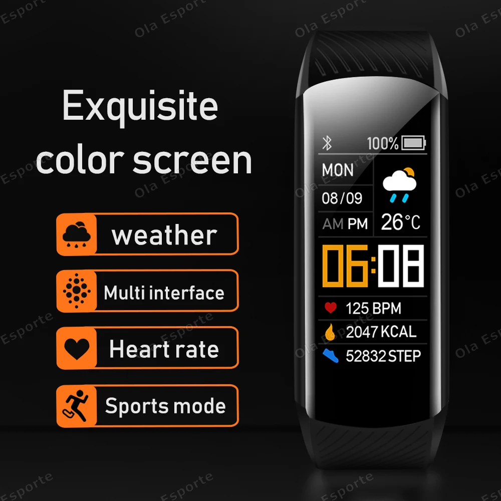 New Digital Smart Band Sport Smart Watch Men Woman Blood Pressure Heart Rate Waterproof Monitor Fitness Bracelet For Android IOS