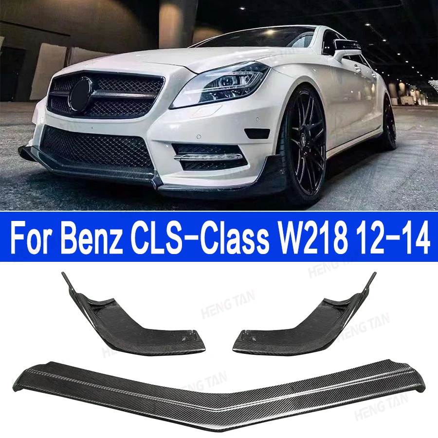 For Mercedes Benz CLS Class W218 CLS300 CLS350 2012-2014  Front Chin Spoiler Carbon Fiber FRP Car Front Bumper Lip Front lip