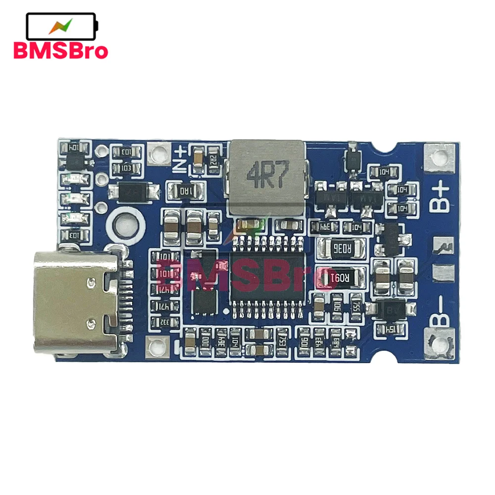 2S 3S 4S Typ-C USB 4,5V-15V Step-Up Buck QC Schnelllade-Lademodul für 18650 Lithium-Batterie mit Temperaturschutz