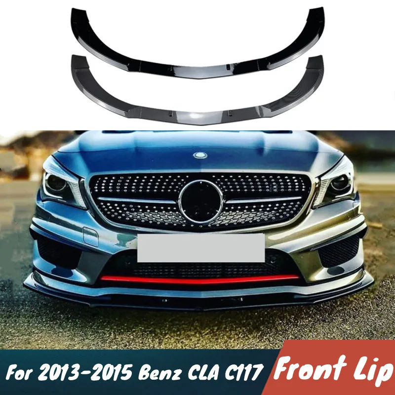 For 2013-2015 Benz CLA C117 CLA200 260 CLA45 Car Front Bumper Lip Chin Spoiler Protective Cover Bodykit Tuning Accessories