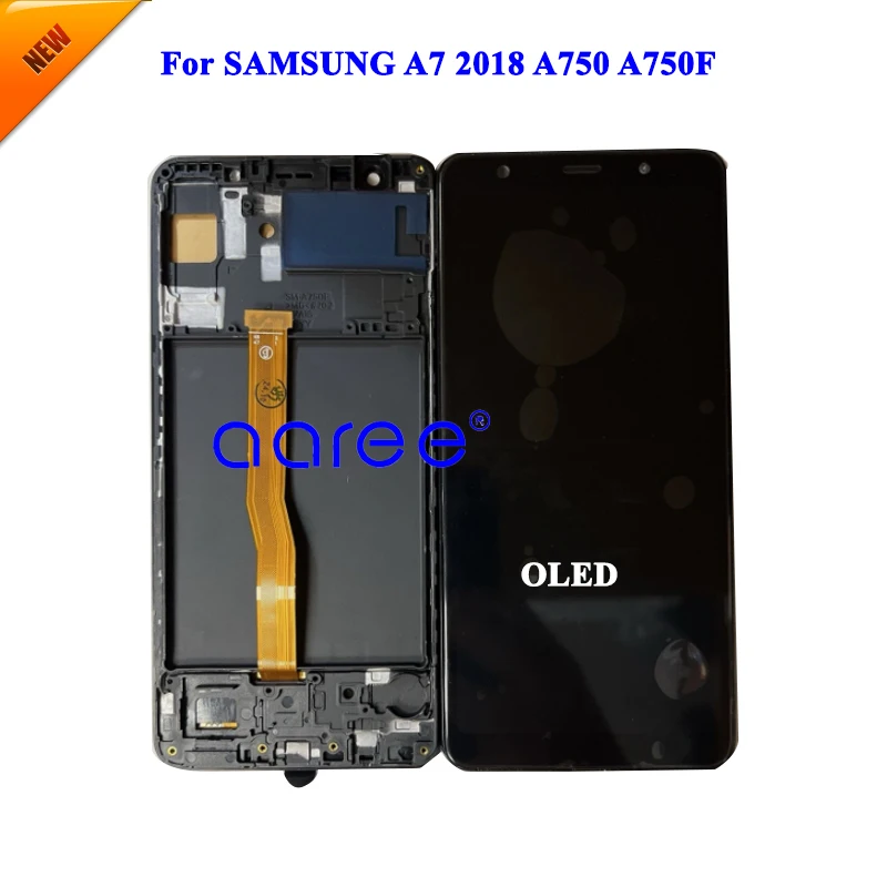 新型oled液晶画面-サムスンa7-2018-a750-lcd-a750液晶-サムスンa750f-a7-2018-lcd画面-タッチデジタイザーアセンブリ
