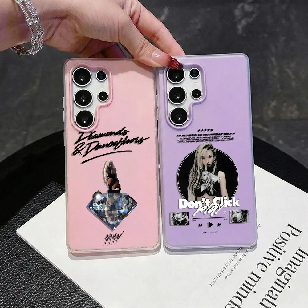 A-ava Max Phone Case 2-in-1 Detachable Clear Case for Samsung S26-S22 Multi-Color Card Holder Soft TPU
