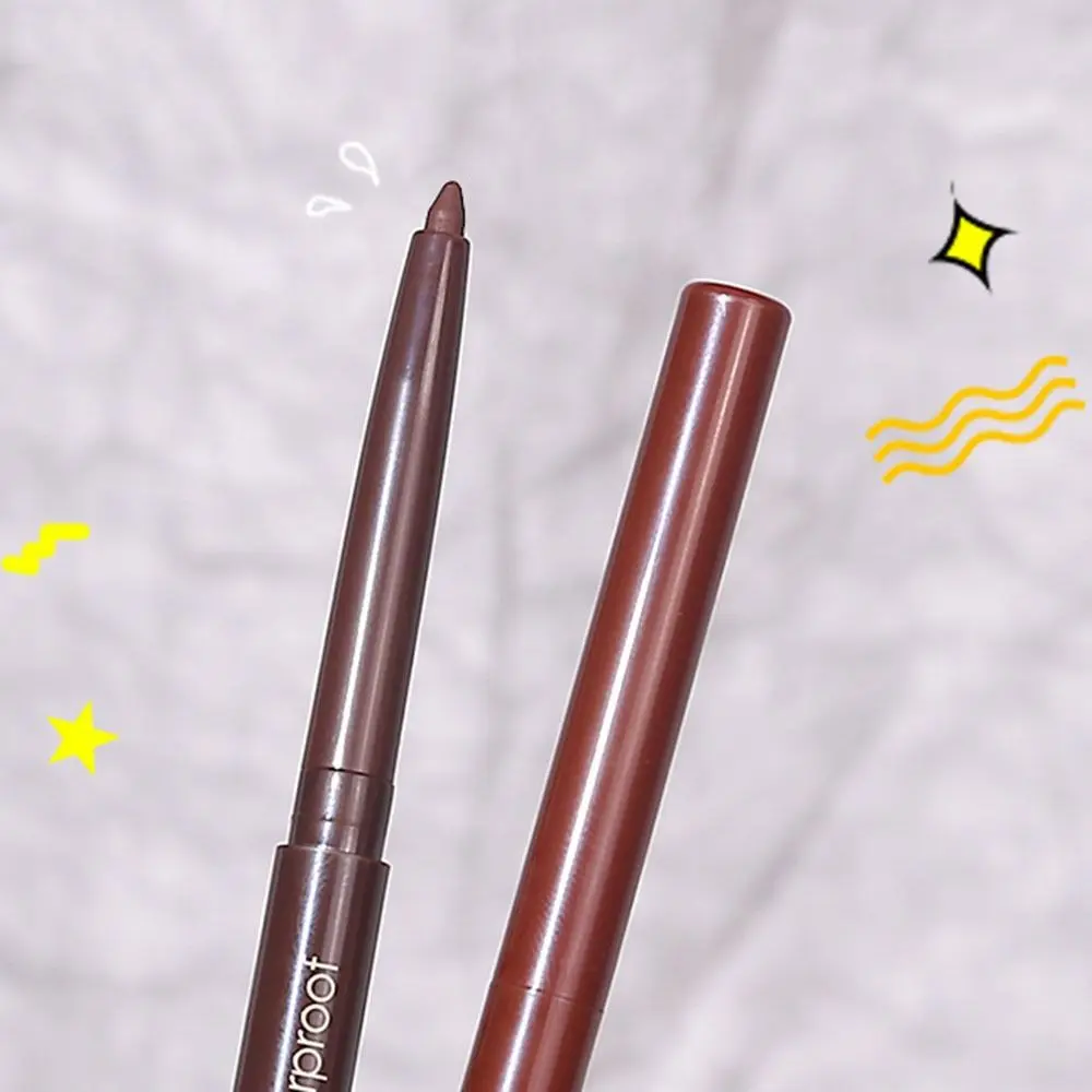 Stylo cosmétique imperméable naturel avec taille-crayon, crayon à vers à soie couché, crayon gel Eye Liner, crayon gel Eyeliner, outil de maquillage pour les yeux