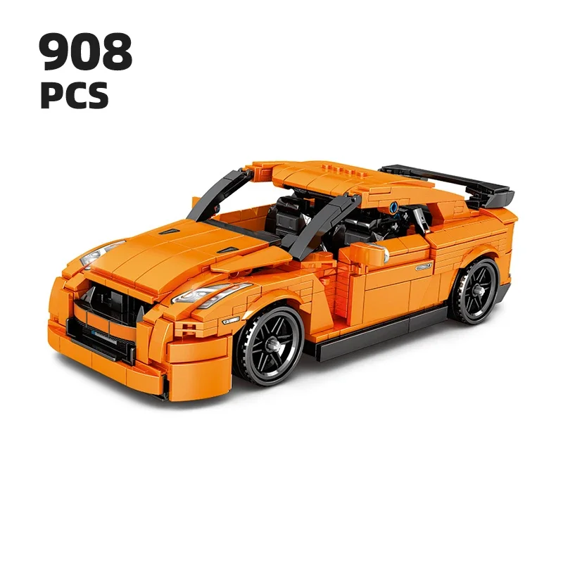 

City pull back speed racer Creative model Supercar sports vehicle bricks building blocks Assembly toys kids for children boys