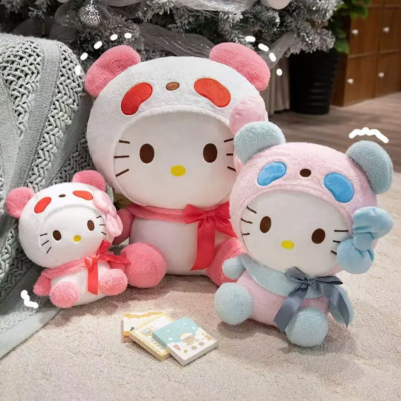 L'ultima trasformazione di Miniso in peluche Hello Kitty gatto peluche ripiene cartone animato anime regalo carino per bambole divertenti per bambini