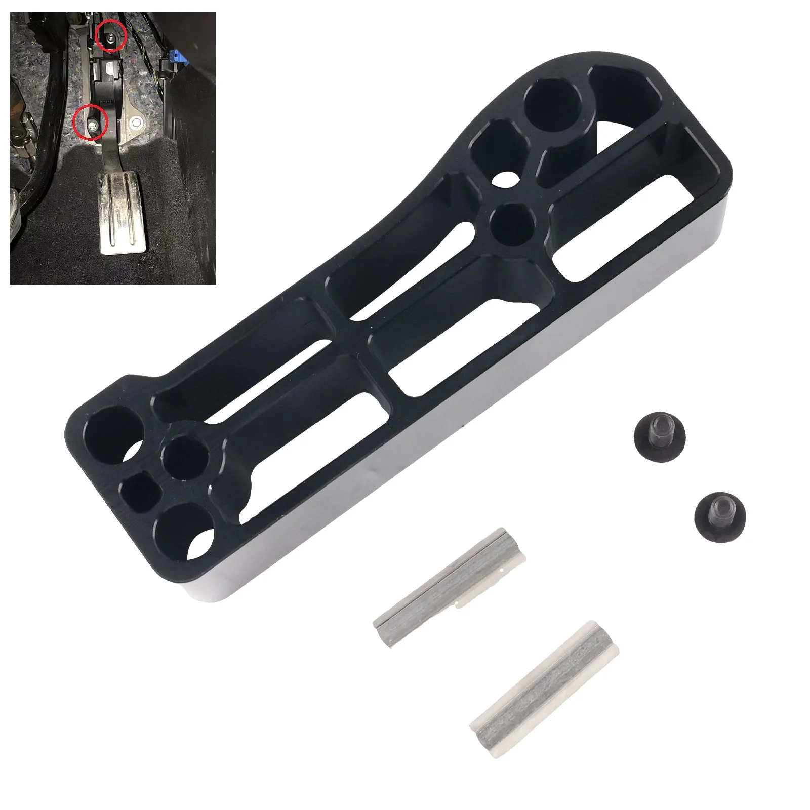 

Aluminum Automobile Modification Pedal Spacer Gasket Black For the 2016-2018 Ford Focus RS 2013+ Ford Focus ST Clutches Parts