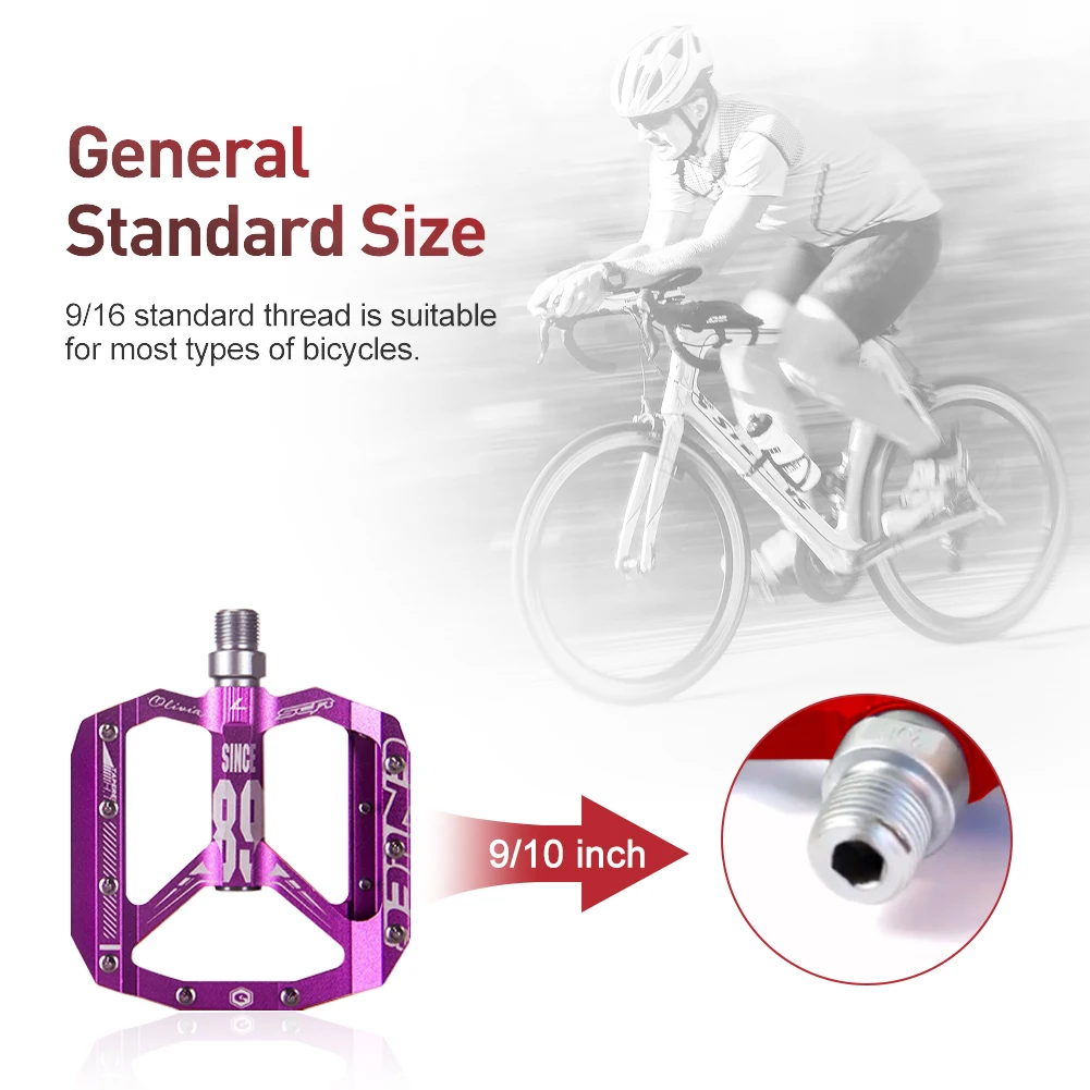 ENLEE MTB Rennrad Ultraleicht Versiegelte Pedale CNC Radfahren Teil Legierung DH XC Hohl Anti-rutsch Lager Du System Berg 12mm Achse – Detail 5