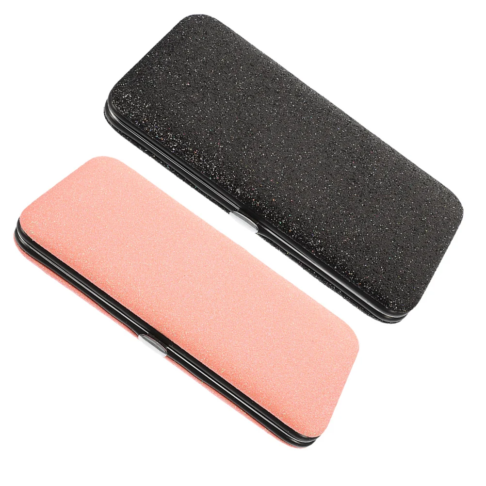 2 stuks Lash Pincet Case Compact Wimper Gereedschap Opbergtas Professionele Make-up Accessoire Pouch voor Veilig Transport