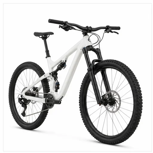 Aluminum Alloy 26/27.5 Inch Full Suspension Soft Tail Mountain Bike for Men Shock Absorbing Off Road Cycling Hi-11-HD-PearlWhite