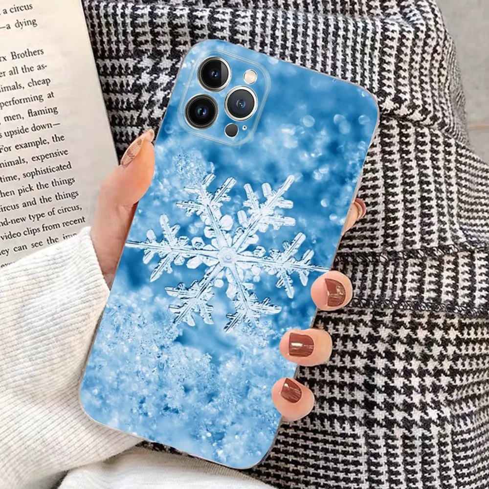 Snowflake snow cold Phone Case for iPhone 15 8 7 6 6S Plus X SE 2020 XR XS 14 11 12 13 Mini Pro Max Mobile Case image 4