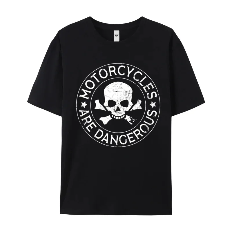 Special Motorcyc es Are Dangerous Funny T-Shirt Thanksgiving Day Round Collar Pure Cotton Tees for Men Tee Shirts Slogan