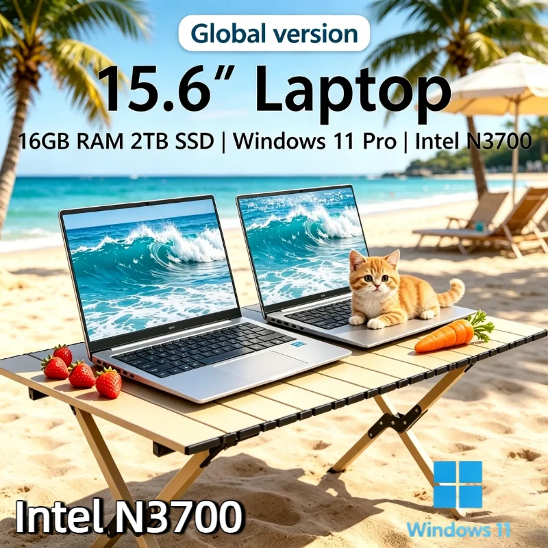 インテルn3700搭載-新品156インチ-ノートパソコン-16gb-ram-2tb-ssd-windows-11-超薄型ノートブック-ゲーミングpc-1920x1080-オフィス・学習用pc-max