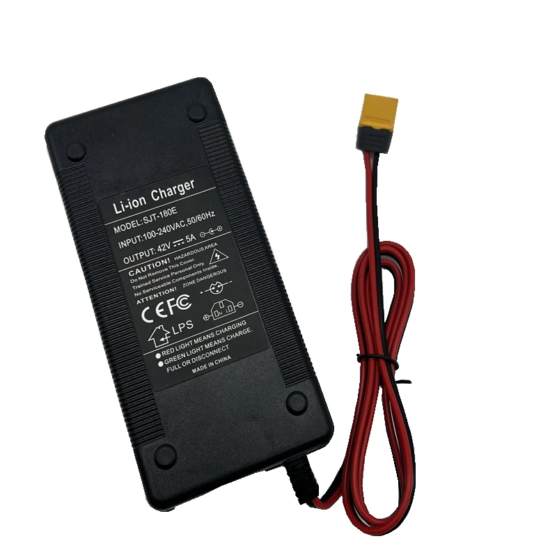 شاحن بطارية ليثيوم ، موصل DC XT60 XLR ، 10S ، 42V ، 5A ، 36 Volt ، DC
