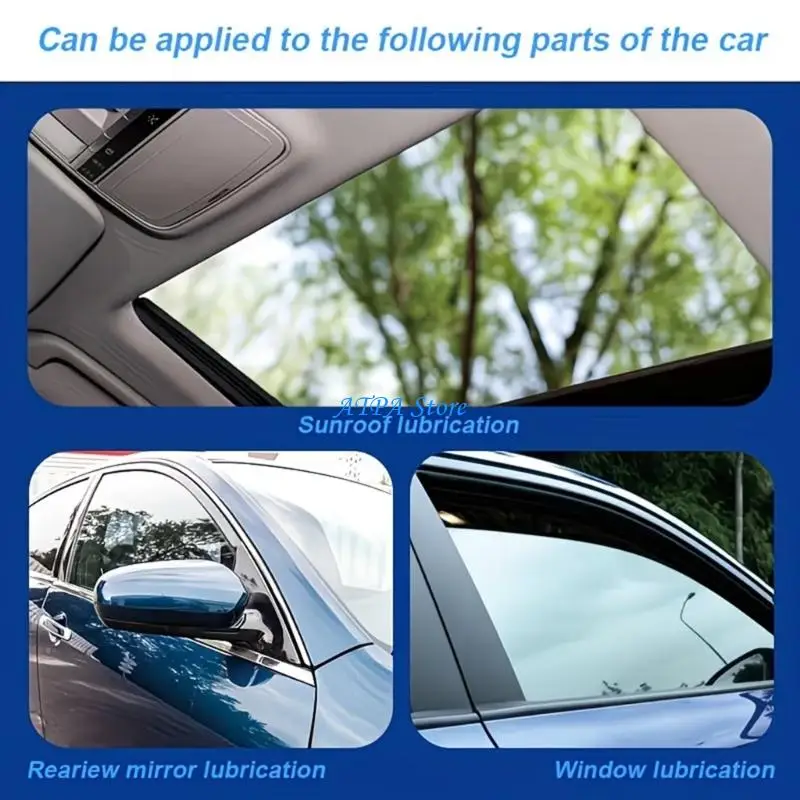 U13C 100ml Rubber Strips Seal Softening Agent Car Window Lubricants Sprayer Auto Maintenance Accessories Door Glass Lifting A