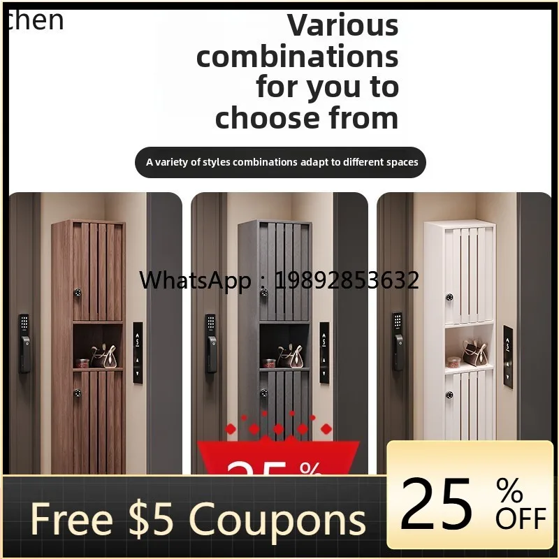 outdoor corridor shoe cabinet pine all solid wood cabinet entrance door password lock integrated storage cabinet