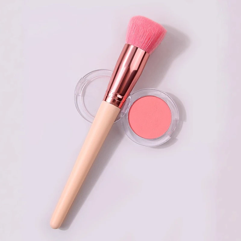 Slope Blusher Stippling Brush ครีมและ Liquid Blushes แปรงแต่งหน้าอเนกประสงค์ Powder Contouring แปรงแต่งหน้าเครื่องมือ