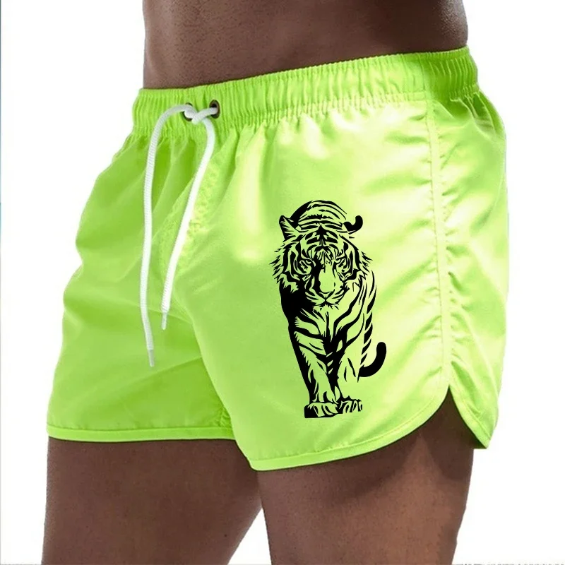 Мужские пляжные шорты с принтом, повседневные повседневные спортивные шорты, спортивные штаны для бега на открытом воздухе, быстросохнущие шорты для плавания и серфинга, летние крутые
