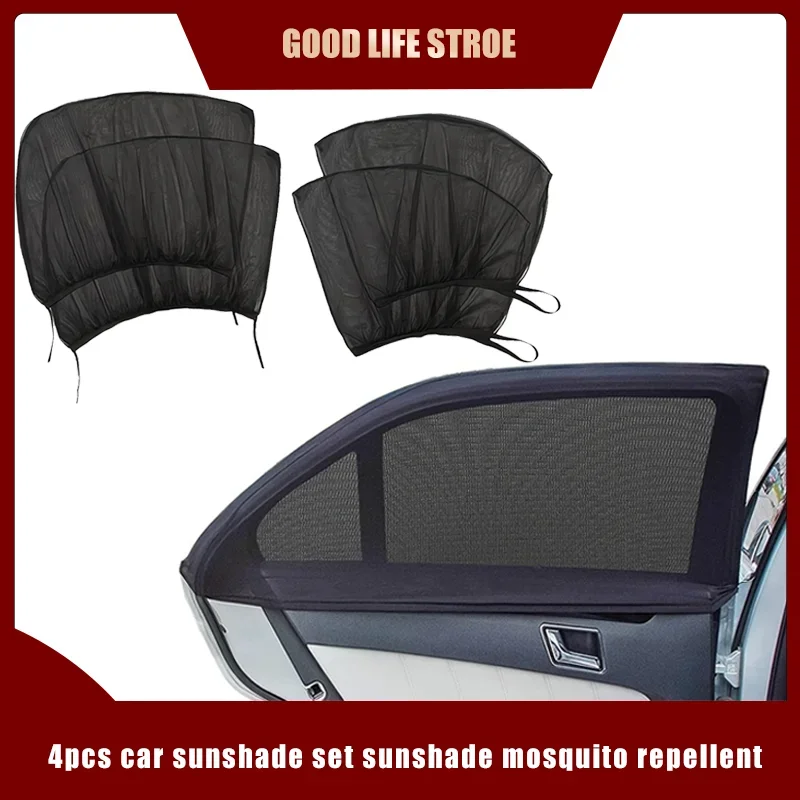 4pcs full car window mosquito net sunshade anti-mosquito Car mosquito net universal for sedans and SUVs Car Door Screen Window