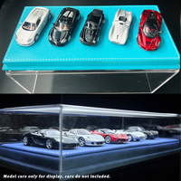 1/64 Model Car Display Case  For 6 Cars（without cars in pictures）Acrylic Transparent High Grade Display BoxScene Toys Gifts