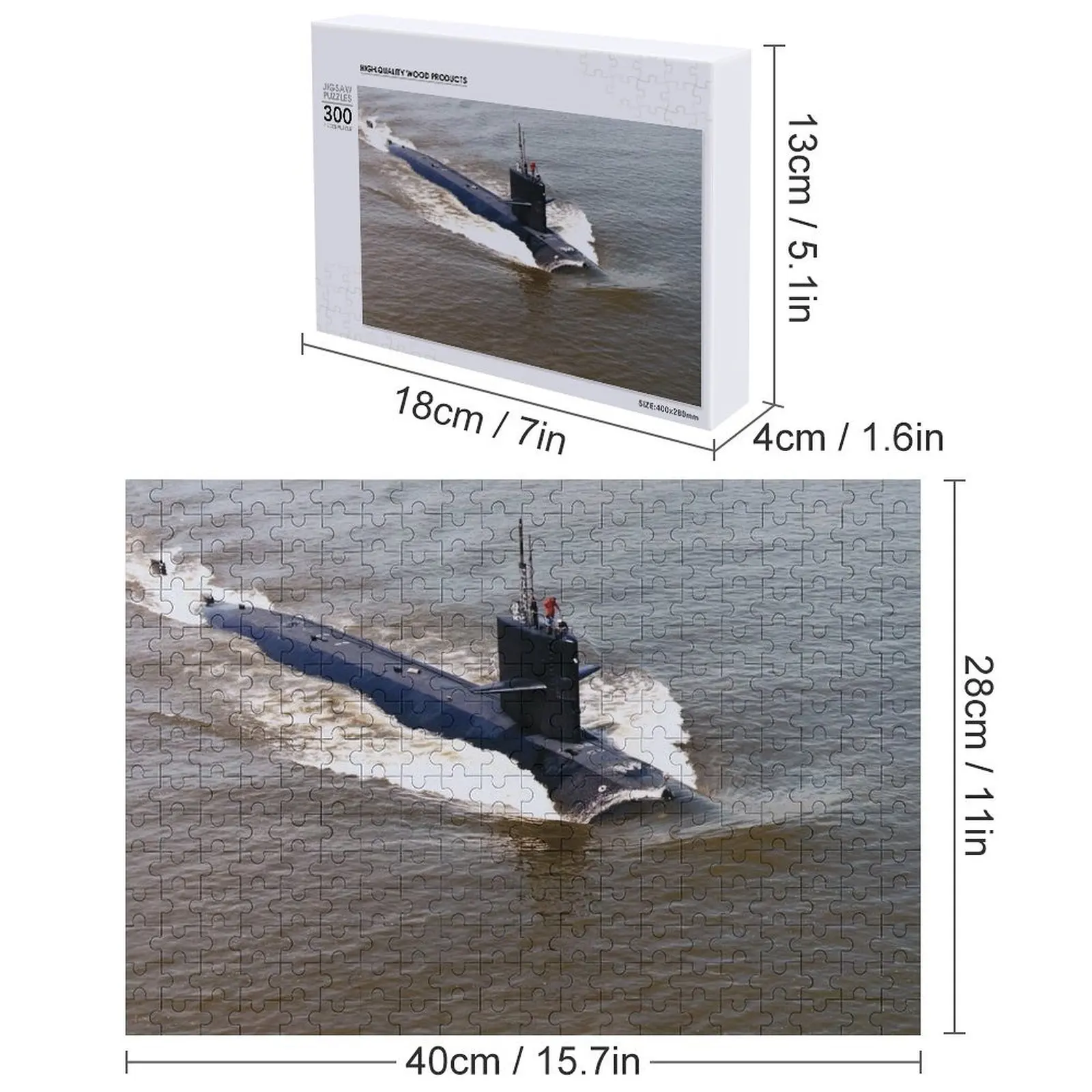 USS PLUNGER (SSN-595) SHIP'S STORE 어린이를 위해 맞춤 제작된 직소 퍼즐 스케일 모터 퍼즐